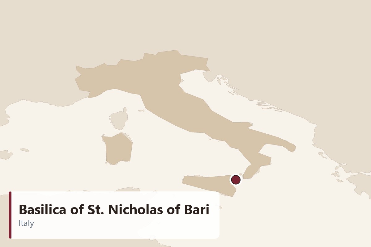 Basilica of St. Nicholas of Bari - location map