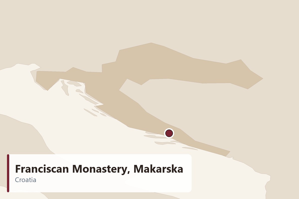 Franciscan Monastery, Makarska - location map