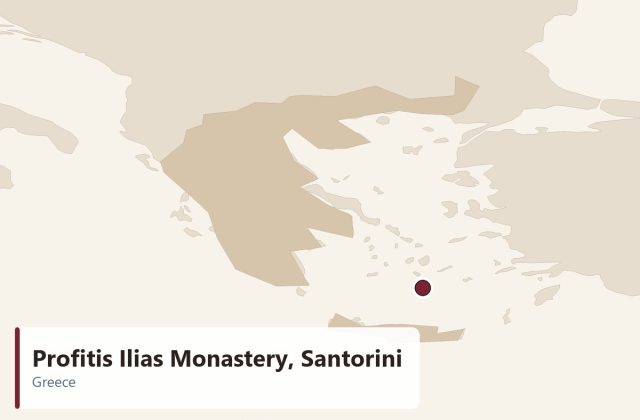 Profitis Ilias Monastery, Santorini - location map