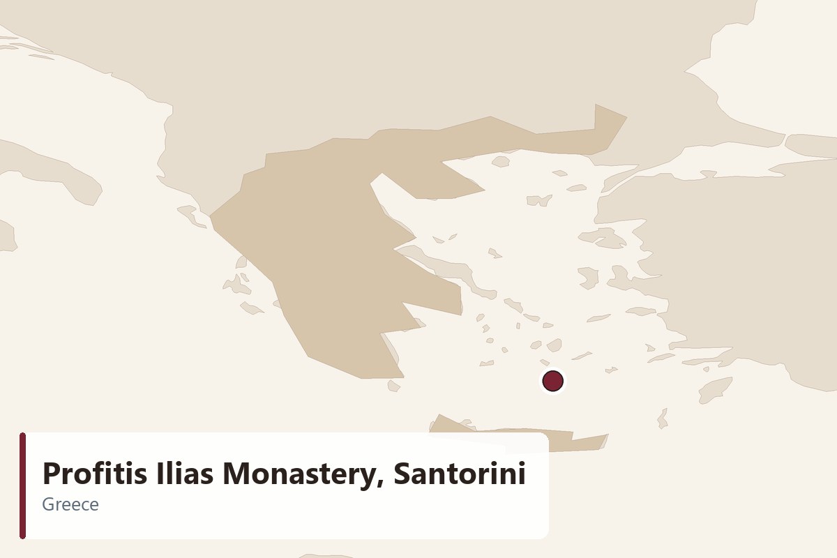 Profitis Ilias Monastery, Santorini - location map